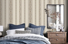 Обои 6803-2 фото в интерьере спальни превью