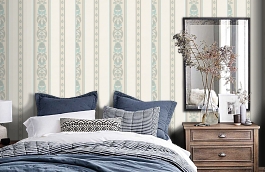 Обои 6803-4 фото в интерьере спальни превью