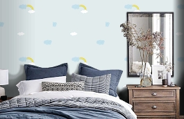 Обои 8902-1 фото в интерьере спальни превью