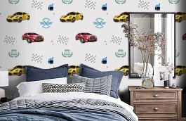 Обои 8909-2 фото в интерьере спальни превью