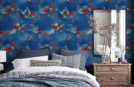 Обои 8914-1 фото в интерьере спальни превью