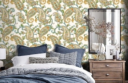 Обои 9903-5 фото в интерьере спальни превью