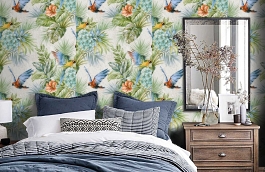 Обои 9905-3 фото в интерьере спальни превью