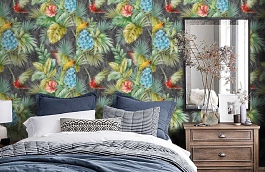 Обои 9905-4 фото в интерьере спальни превью