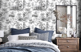 Обои 9909-1 фото в интерьере спальни превью