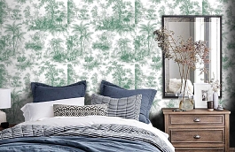 Обои 9909-3 фото в интерьере спальни превью