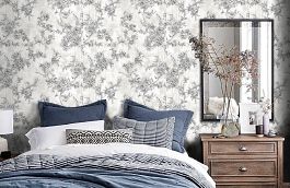 Обои 9914-1 фото в интерьере спальни превью