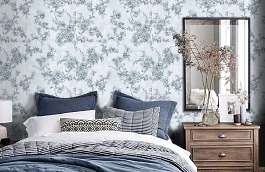 Обои 9914-2 фото в интерьере спальни превью