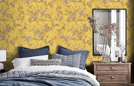 Обои 9914-4 фото в интерьере спальни превью