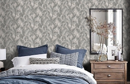 Обои RDT2201-3 фото в интерьере спальни превью