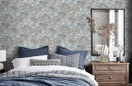 Обои RDT2206-5 фото в интерьере спальни превью