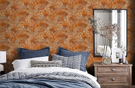 Обои RDT2206-6 фото в интерьере спальни превью