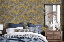 Обои RDT2206-8 фото в интерьере спальни превью