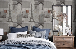 Обои RFE1616-1 фото в интерьере спальни превью