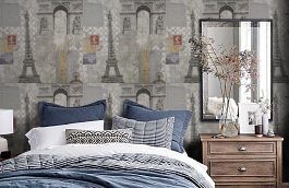 Обои RFE1616-3 фото в интерьере спальни превью