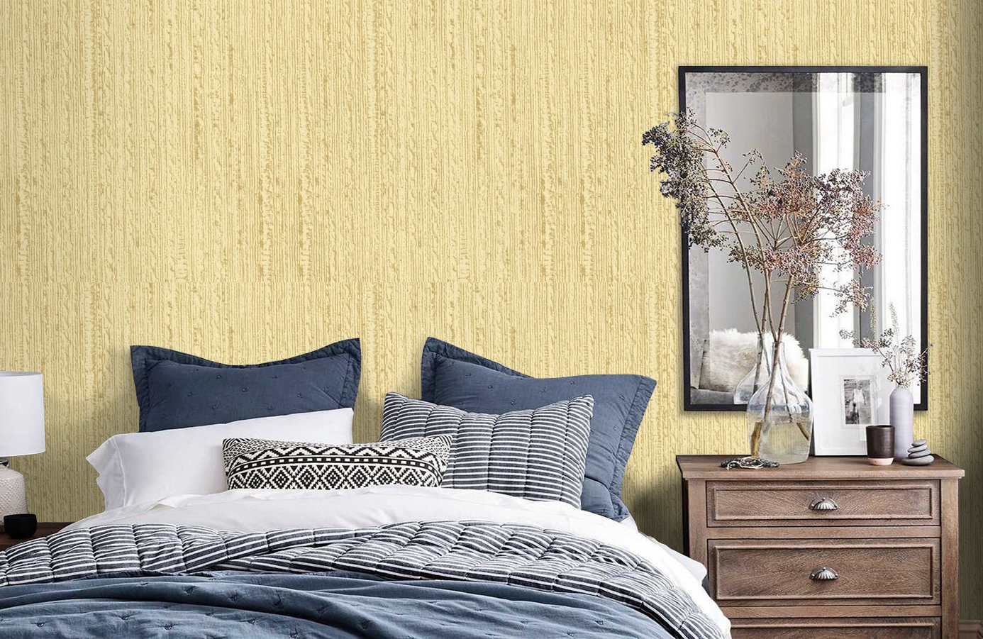 Обои RJC4010-5 фото в интерьере спальни Обои RJC4010-5 фото в интерьере спальни