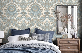 Обои RMC1701-5 фото в интерьере спальни превью