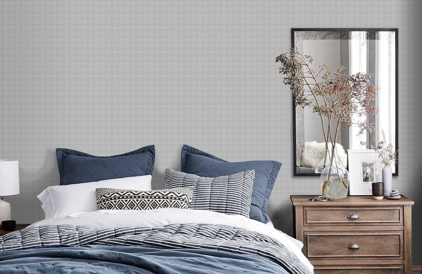 Обои RST1606-4 фото в интерьере спальни