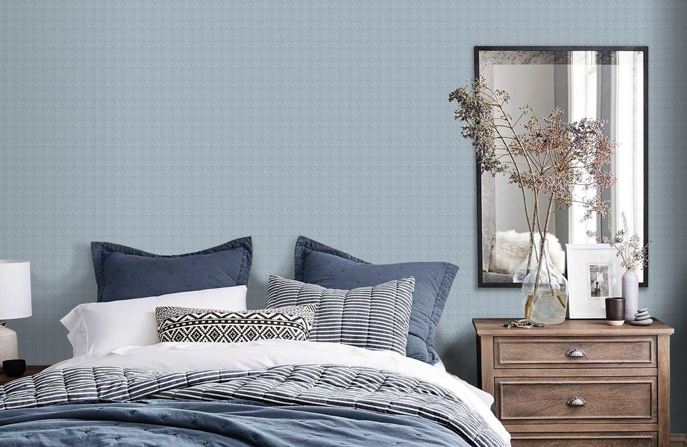 Обои RST1606-5 фото в интерьере спальни