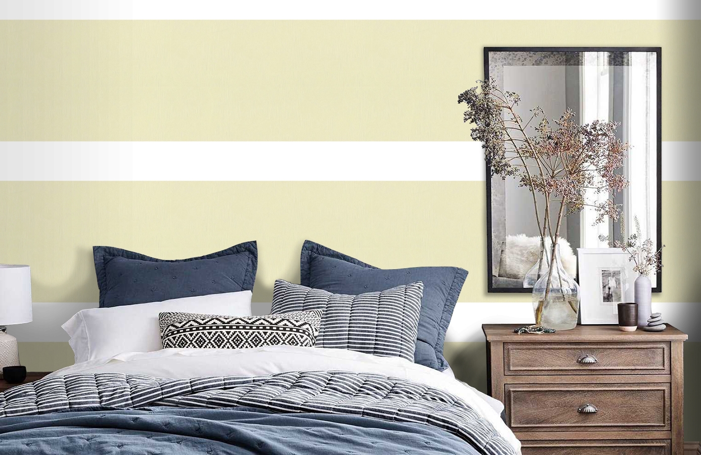 Обои 30084-4 фото в интерьере спальни