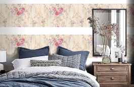 Обои 30757-1 фото в интерьере спальни превью