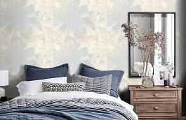 Обои 34378-2 фото в интерьере спальни превью