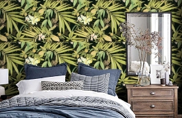 Обои 34379-3 фото в интерьере спальни превью