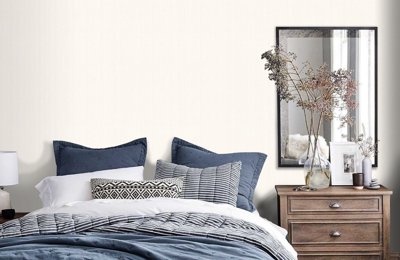 Обои 35067-1 фото в интерьере спальни