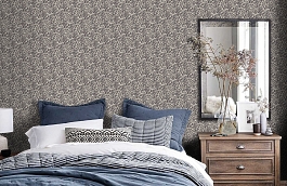 Обои 3708-46 фото в интерьере спальни превью