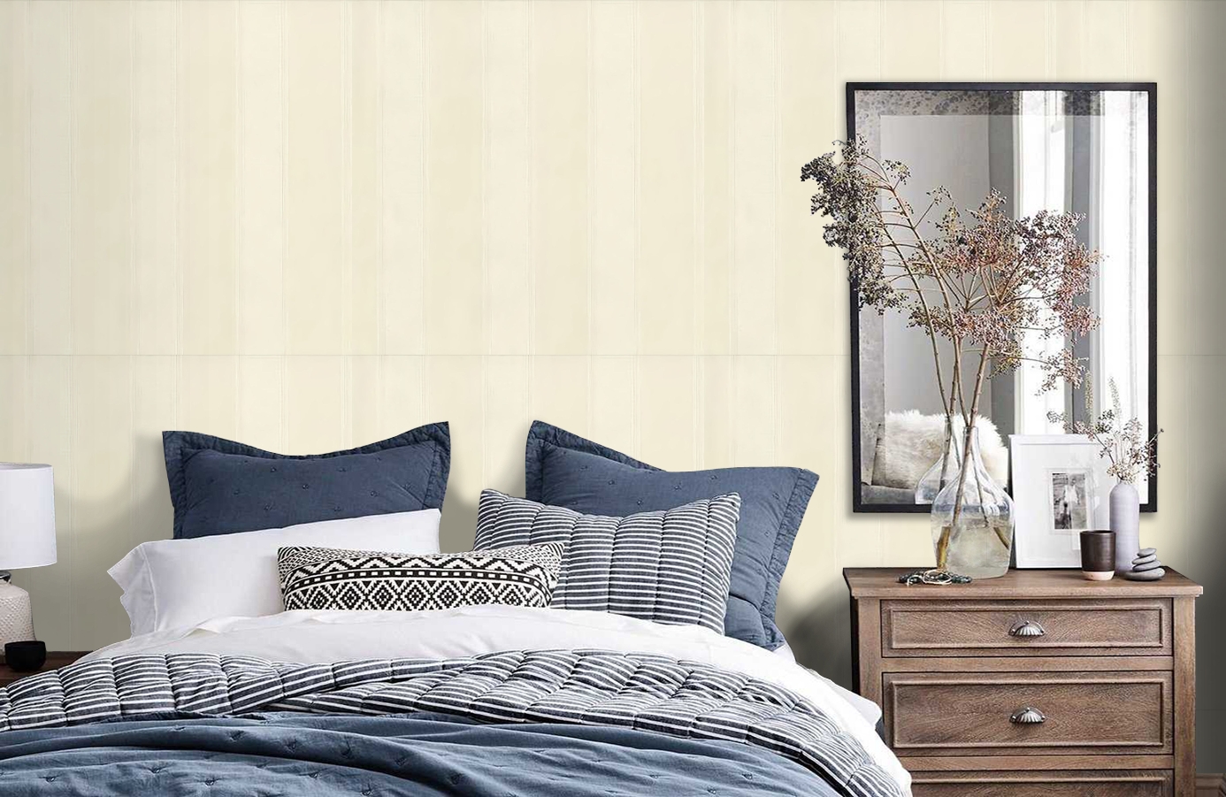 Обои 37166-1 фото в интерьере спальни