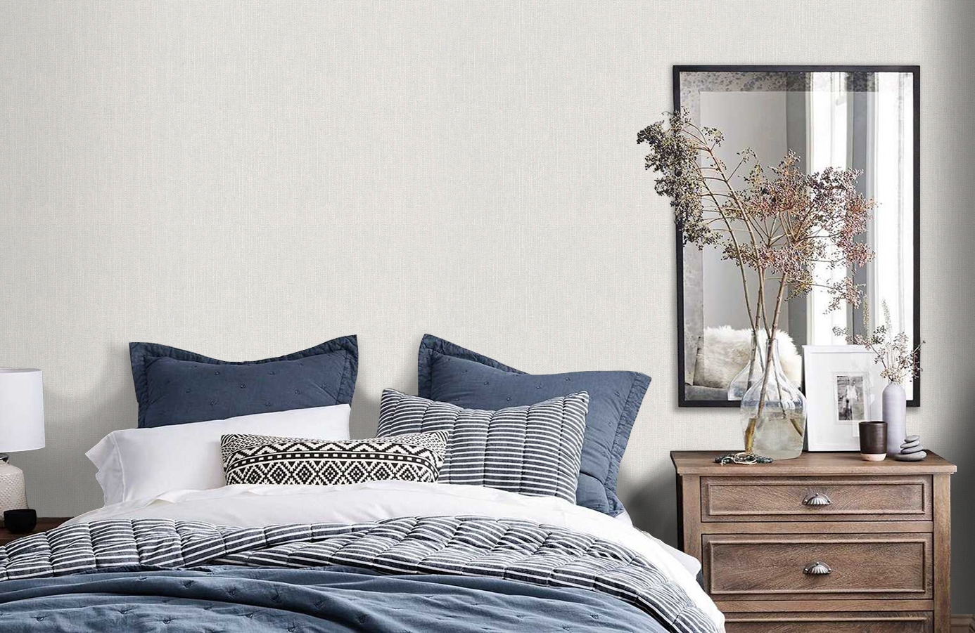 Обои 5895-14 фото в интерьере спальни