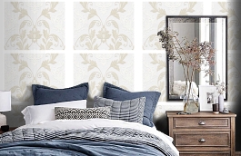 Обои 95168-1 фото в интерьере спальни превью