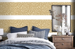 Обои 95476-1 фото в интерьере спальни превью