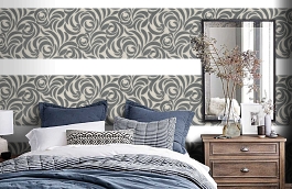 Обои 95476-2 фото в интерьере спальни превью