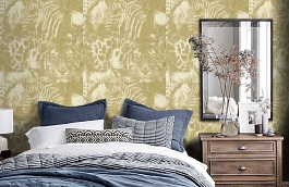 Обои 96243-4 фото в интерьере спальни превью