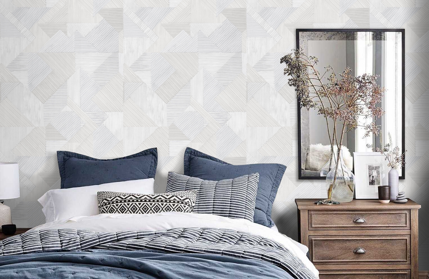 Обои 101602 фото в интерьере спальни