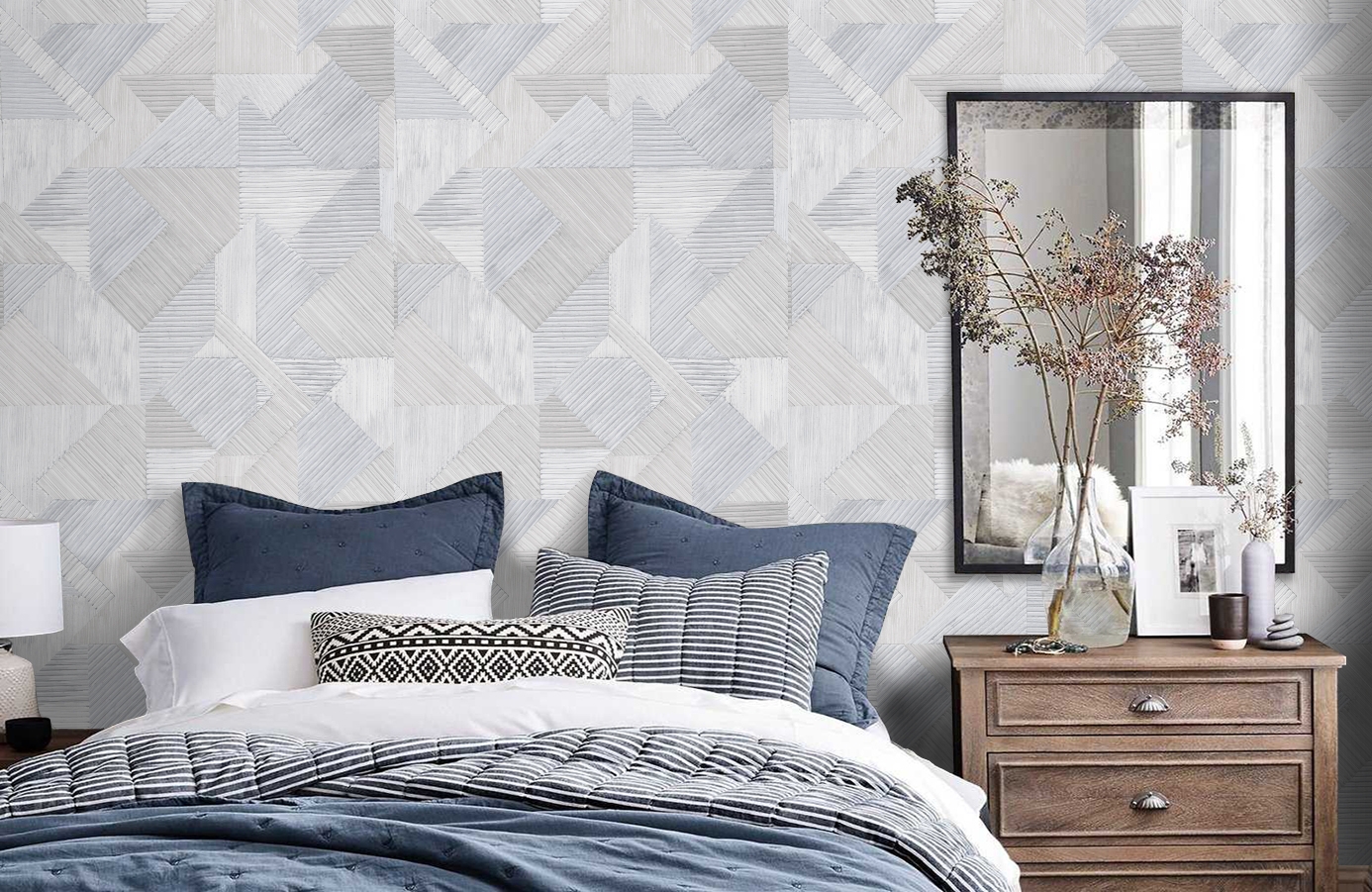 Обои 101605 фото в интерьере спальни