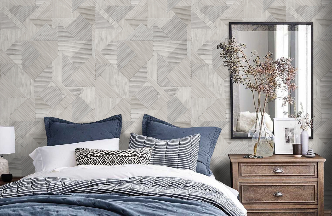 Обои 101606 фото в интерьере спальни