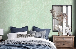 Обои 190607 фото в интерьере спальни превью