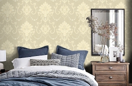 Обои 5058-4 фото в интерьере спальни превью