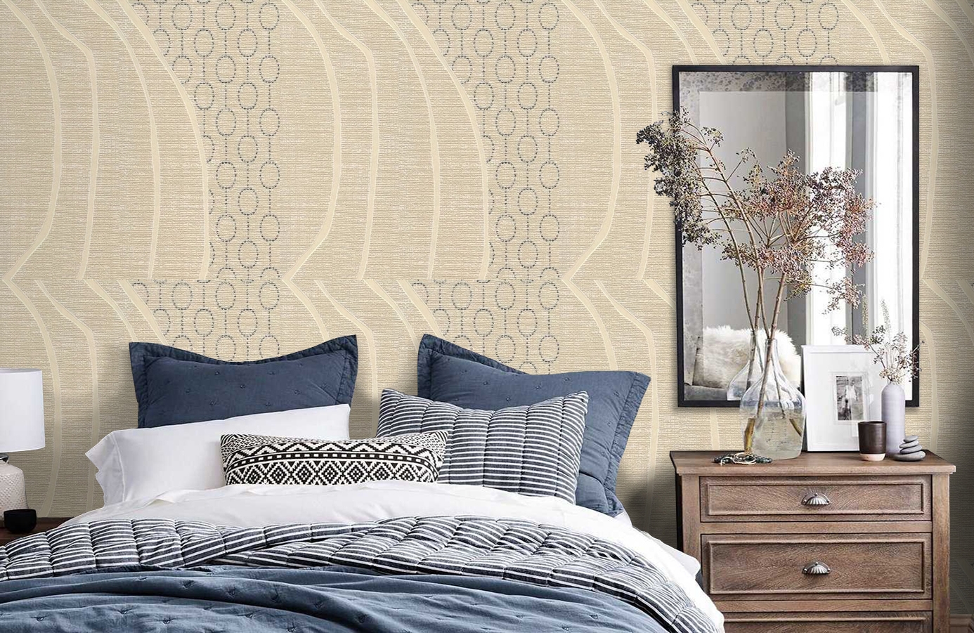 Обои 54103 фото в интерьере спальни