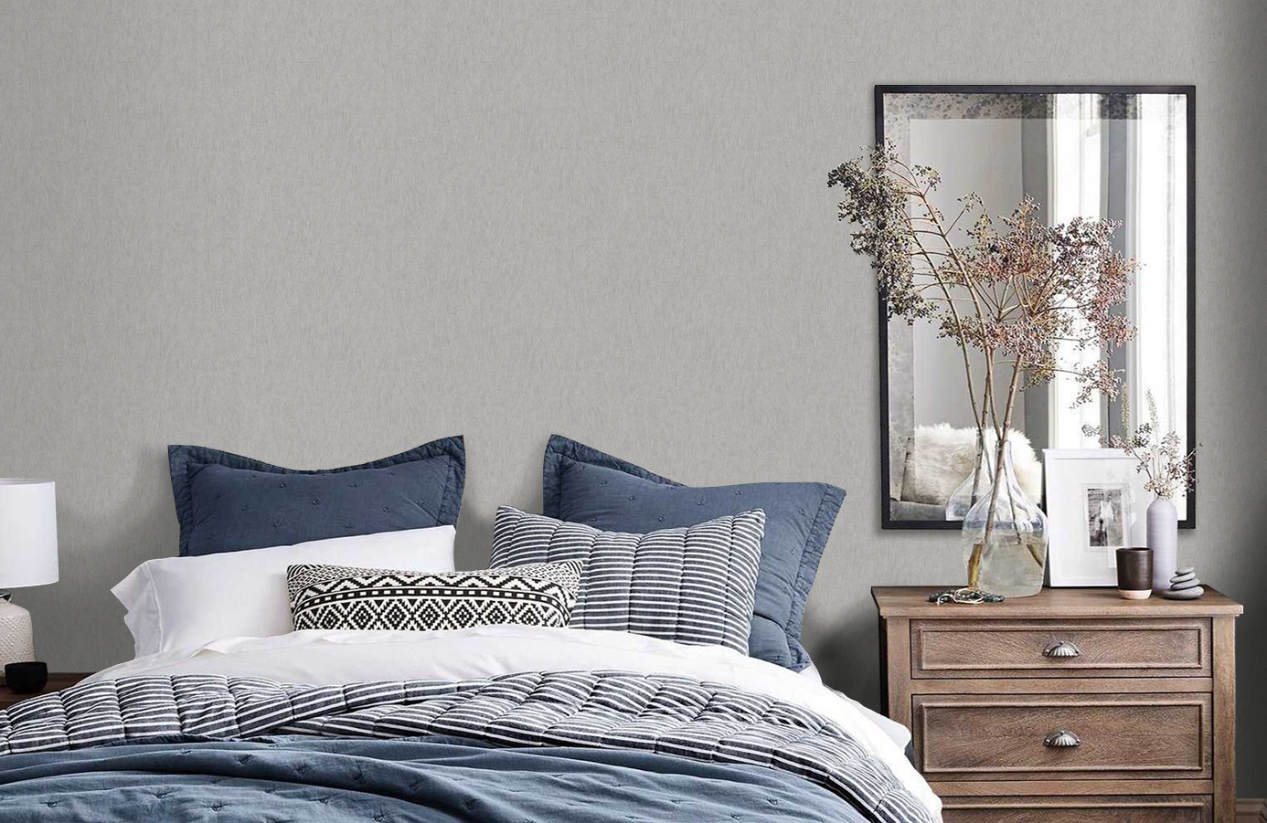 Обои 84111-3 фото в интерьере спальни