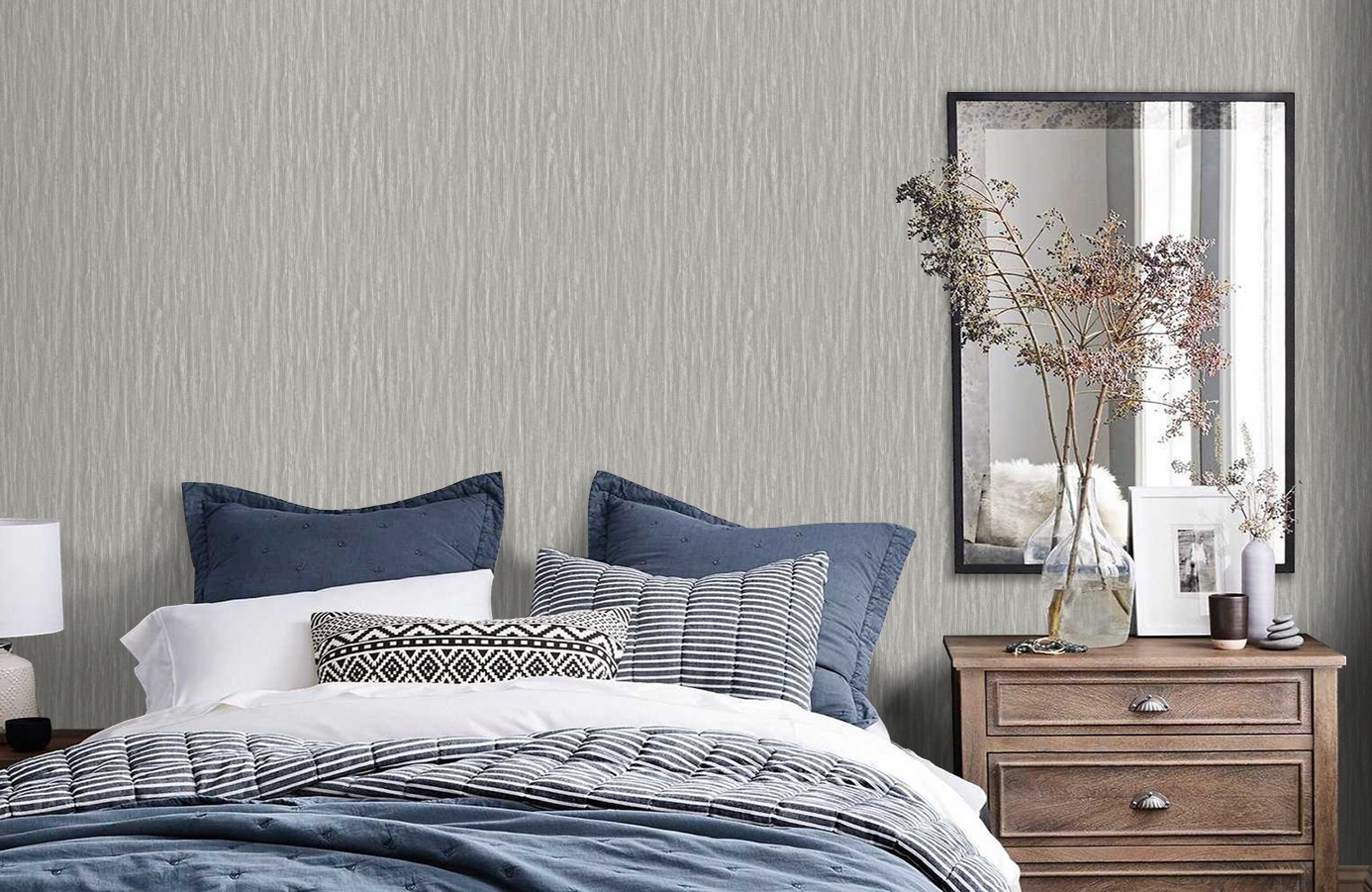 Обои 84115-3 фото в интерьере спальни