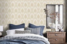 Обои 84130-1 фото в интерьере спальни превью