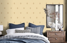 Обои 84140-3 фото в интерьере спальни превью