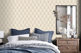 Обои 84162-6 фото в интерьере спальни превью