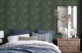 Обои 84171-5 фото в интерьере спальни превью