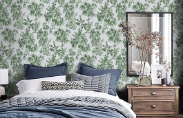 Обои 84194-4 фото в интерьере спальни превью