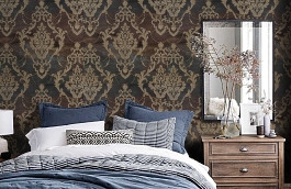 Обои 84272-6 фото в интерьере спальни превью