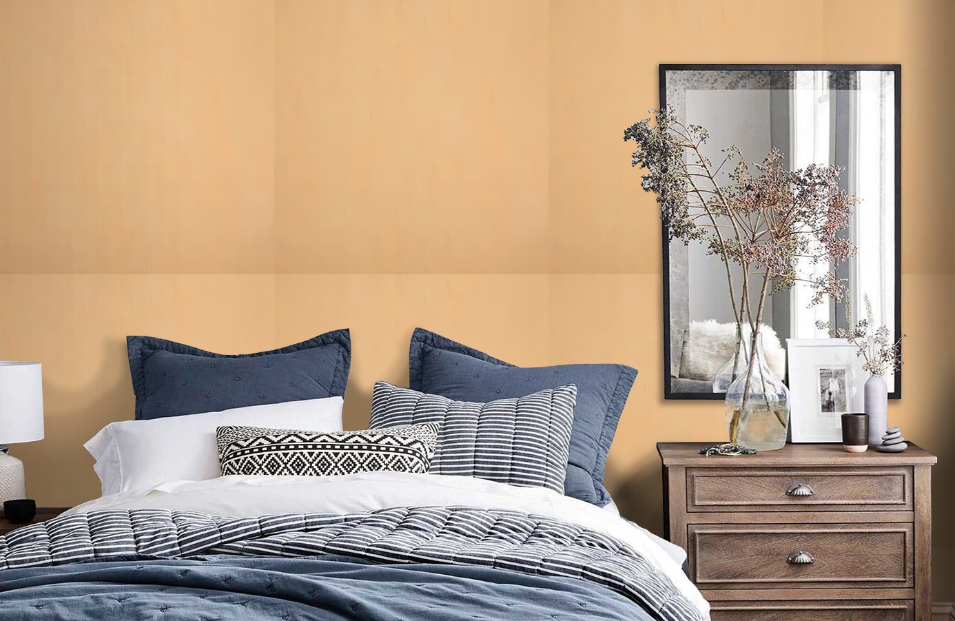 Обои 8029 фото в интерьере спальни